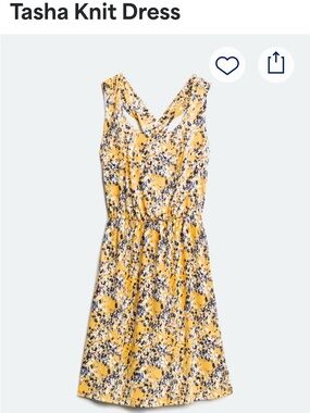 Kaileigh Yellow Floral Midi Dress - Medium